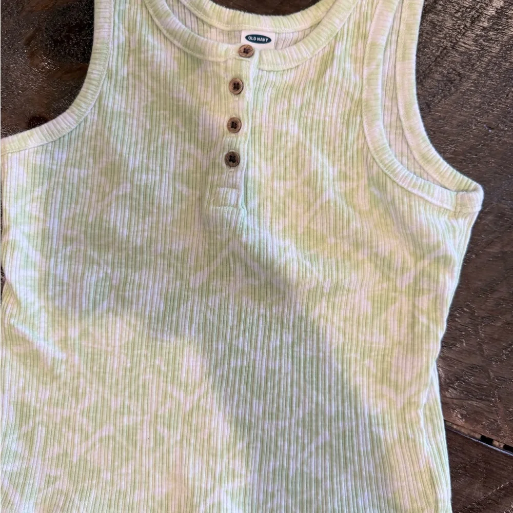 Old Navy Kids Ribbed Tank Top with Button Detail